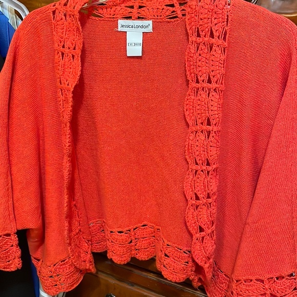 Crochet Orange Jacket - Picture 4 of 7